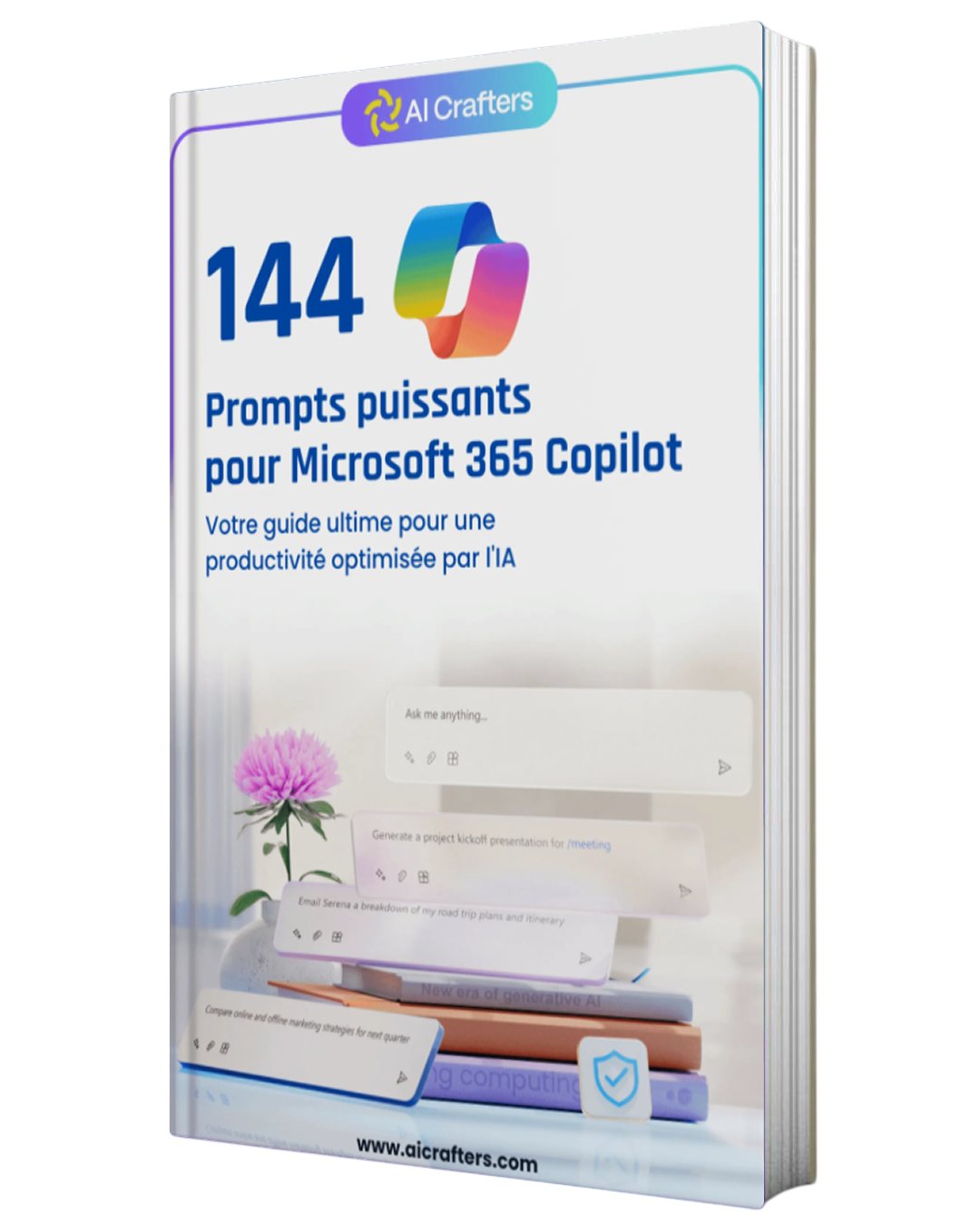 Couverture : 144 prompts puissants pour Microsoft Copilot
