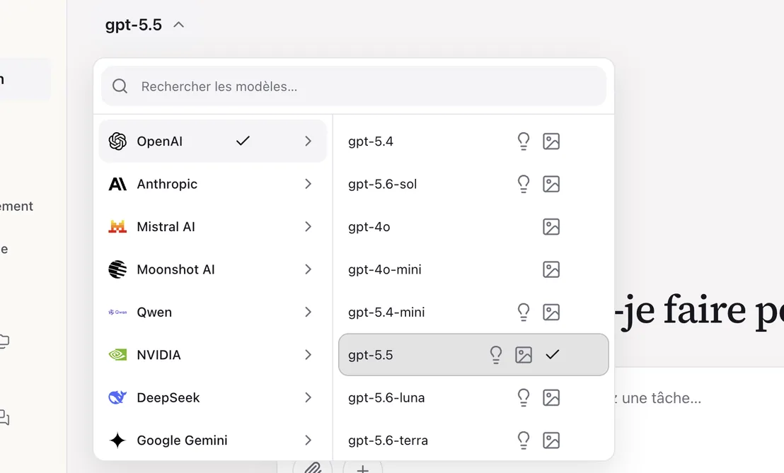 Catalogue CraftOS : OpenAI, Anthropic, Mistral AI, Moonshot AI, Qwen, NVIDIA, DeepSeek et Google Gemini