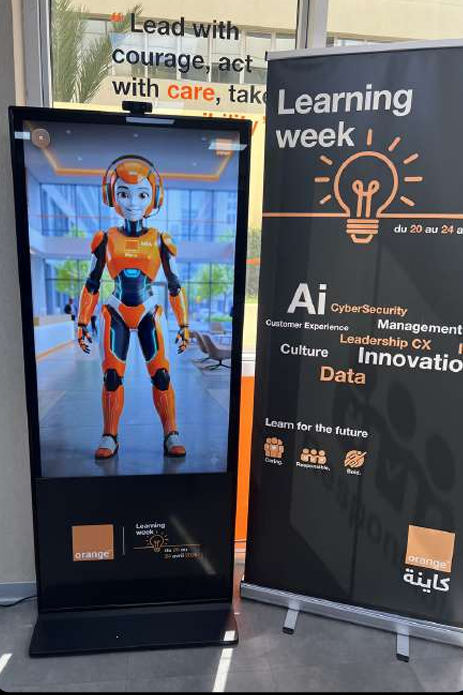 Avatar sur borne à l’Orange Learning Week